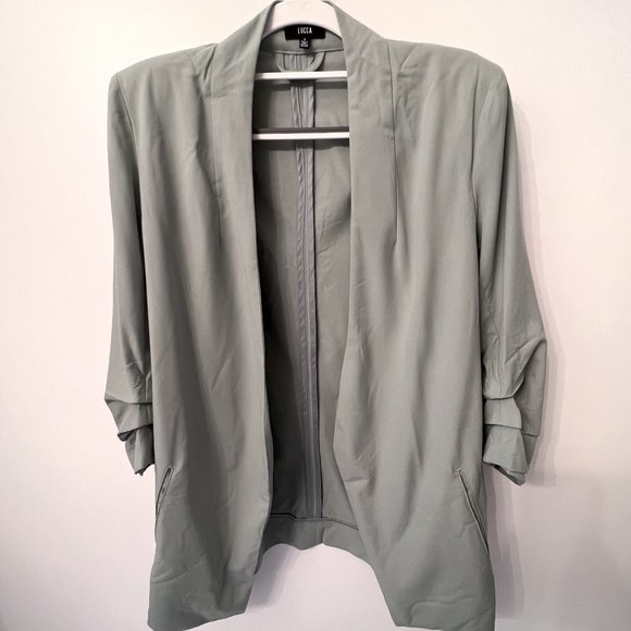 Lucca Lily Open-front blazer in sage - Picture 1 of 3